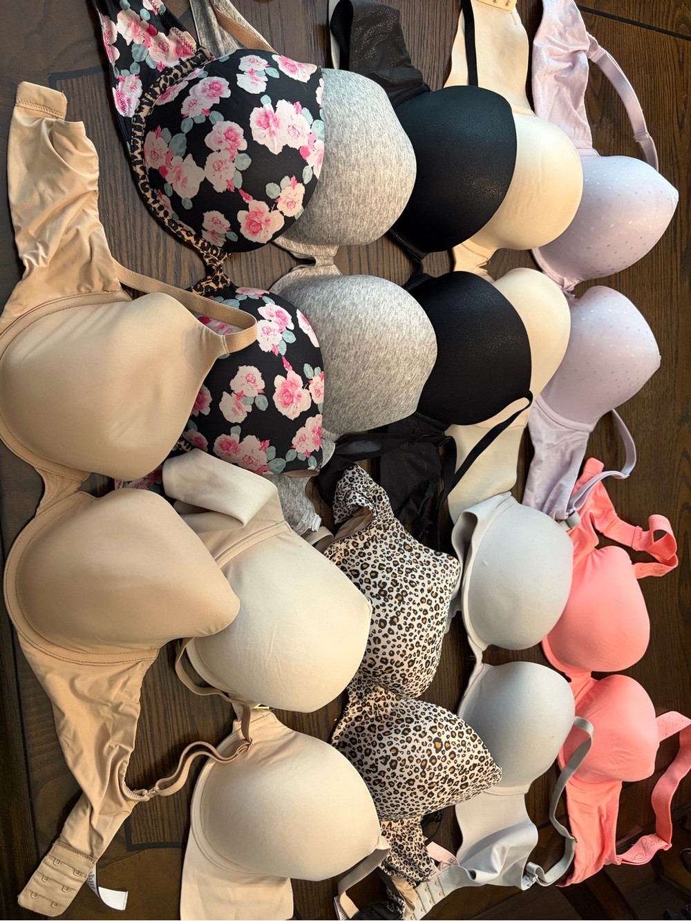 Assorted Women's Bra Pack - Nude, Black, Pink, Floral, Leopard